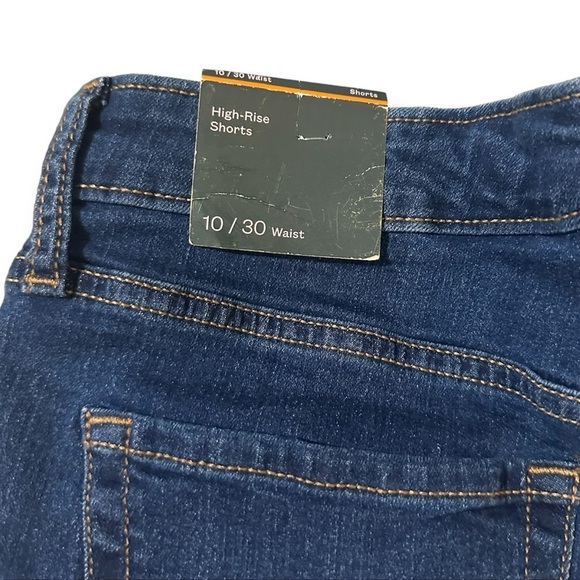 High Waist Dark Denim Jean Shorts 10 30 - Picture 4 of 4